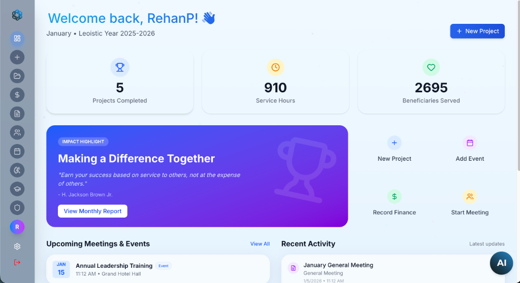Centralized Dashboard
